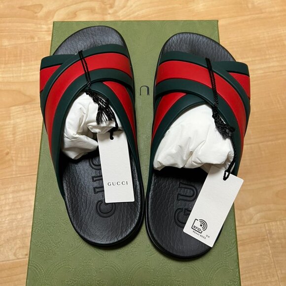 Gucci Web Slide Black Rubber (Women's) - Picture 5 of 7